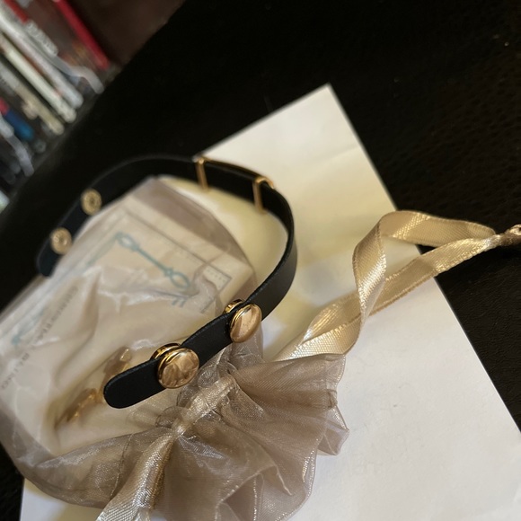 Leather Bracelet with “Blessed” gold tone bar - Picture 3 of 6